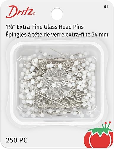 Dritz Glass Head Pins, Extra Fine, 1-3/8 in. (250)