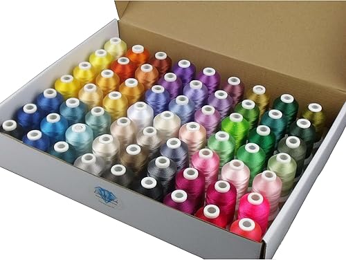 Simthread 63-Color Polyester Embroidery Machine Thread