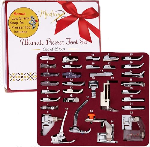 Madam Sew 32-Piece Presser Foot Set