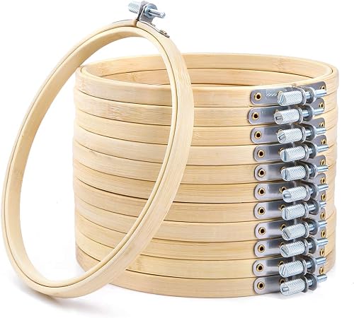 Caydo 6 in. Embroidery Hoops, 12-Pack