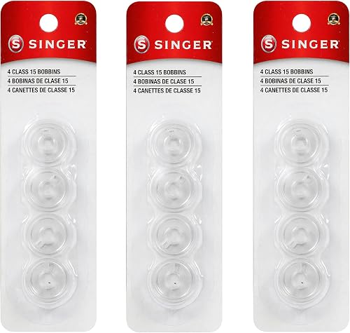 SINGER Class 15 Bobbins, 12-Pack