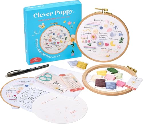 Clever Poppy Stitch Sampler Embroidery Kit
